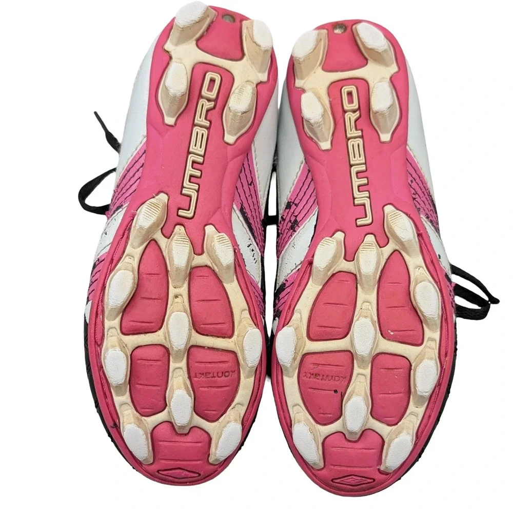 Umbro Girls Corsica Soccer Cleats Black Pink YFW00334 Size 1 Youth Shoes